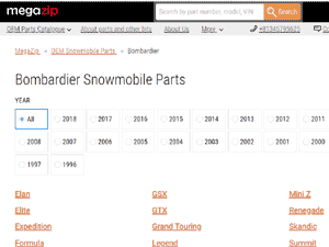 MXZ snowmobile parts