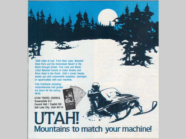 Utah snowmobiling ad